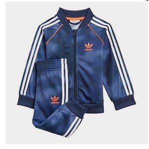 Allover Print Camo set Track Suit In Blue